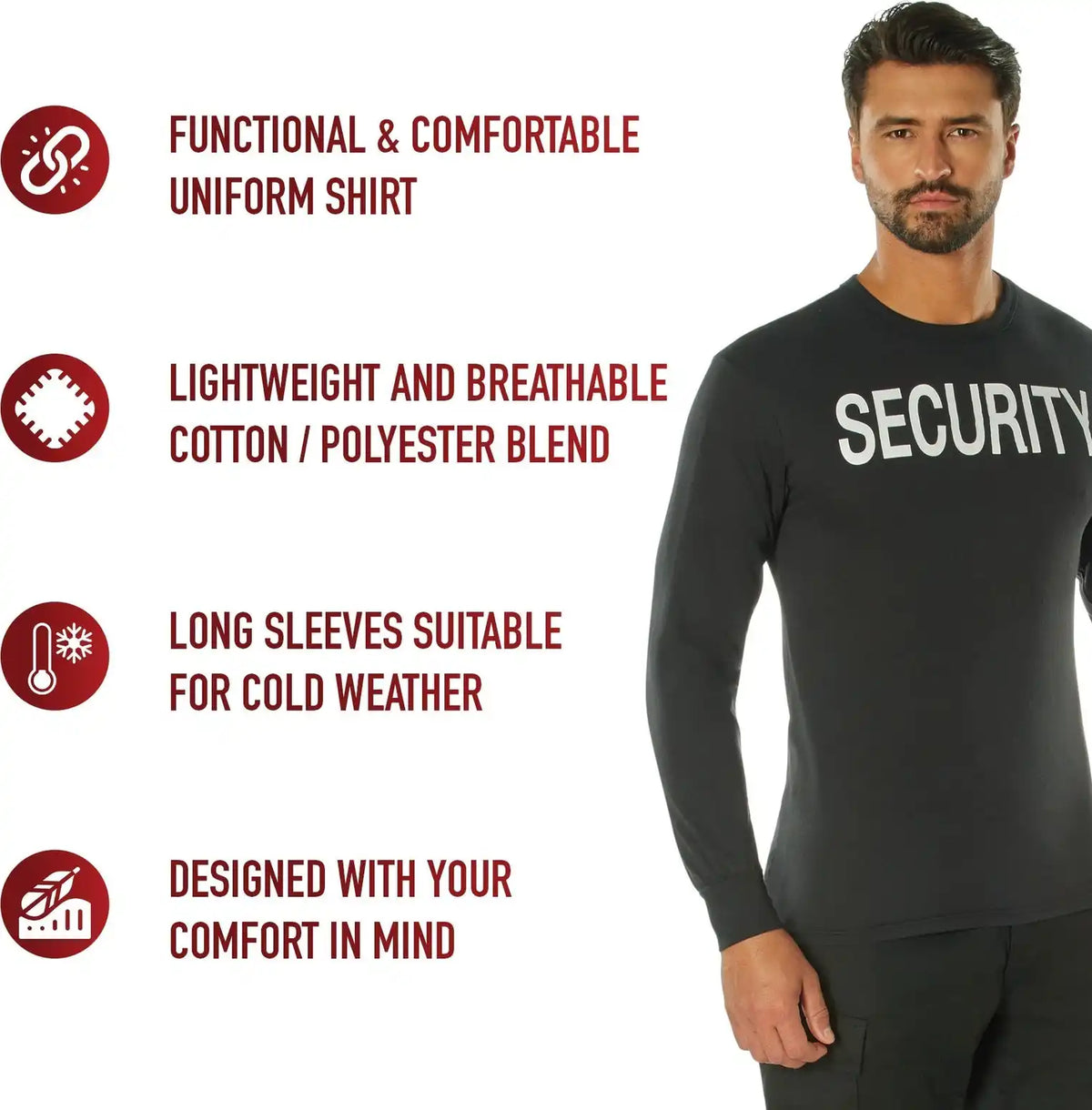 Rothco 2 Sided Security Long Sleeve t Shirt
