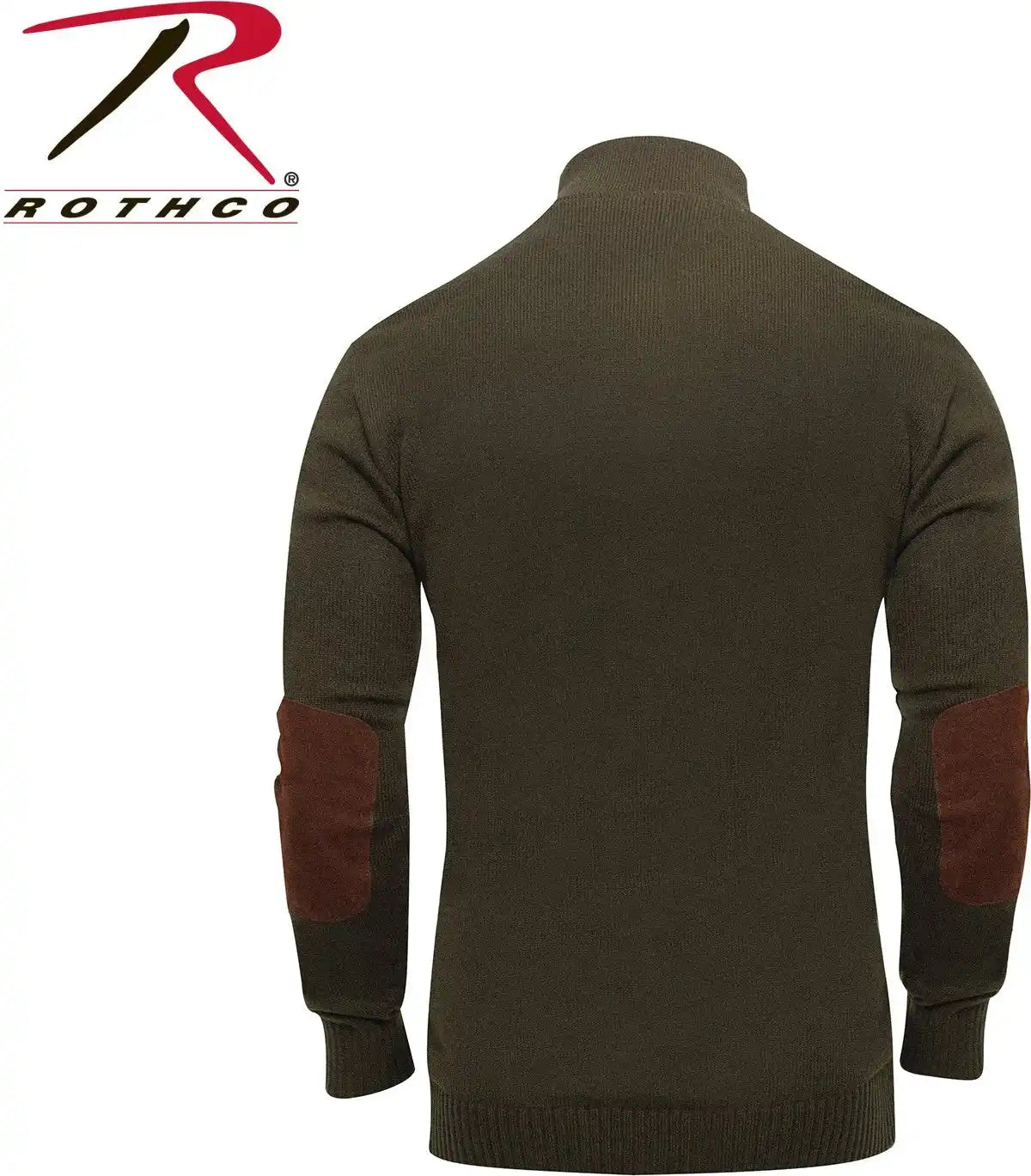 Rothco 3 Button Sweater with Suede Accents