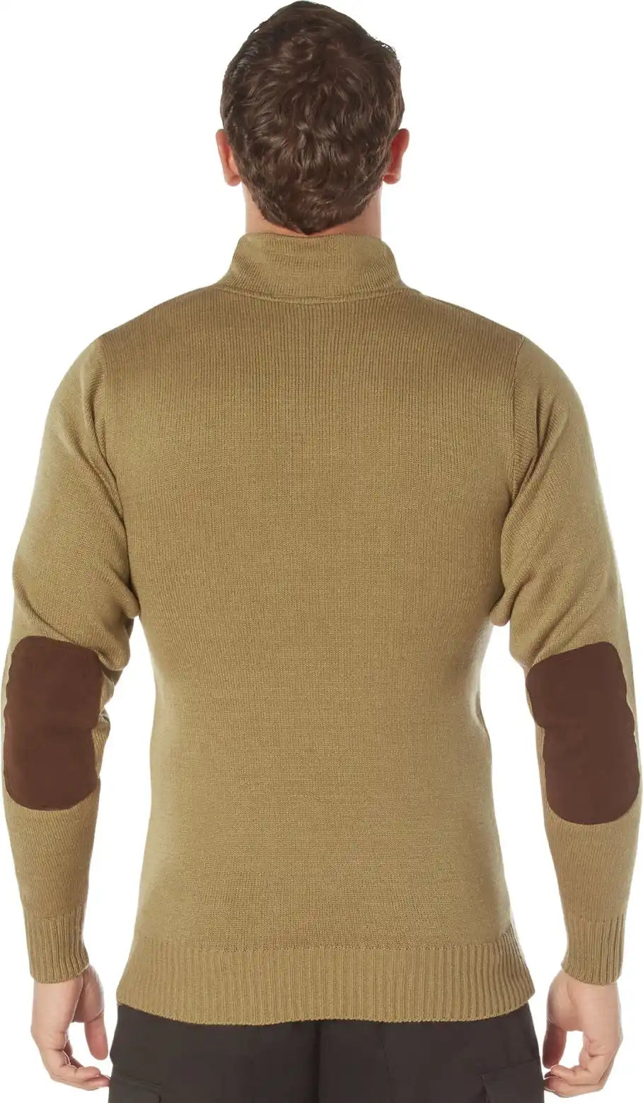 Rothco 3 Button Sweater with Suede Accents