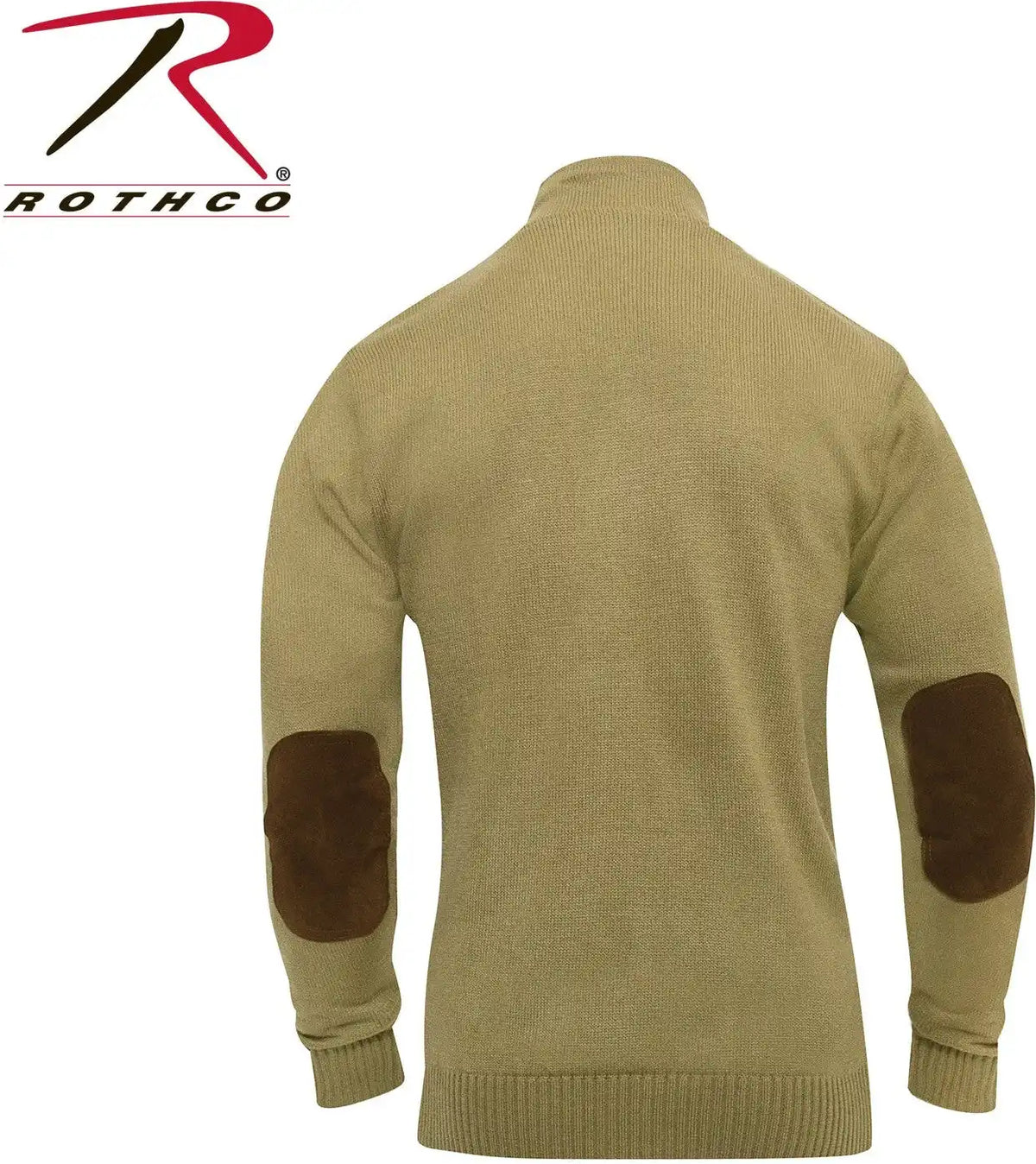 Rothco 3 Button Sweater with Suede Accents
