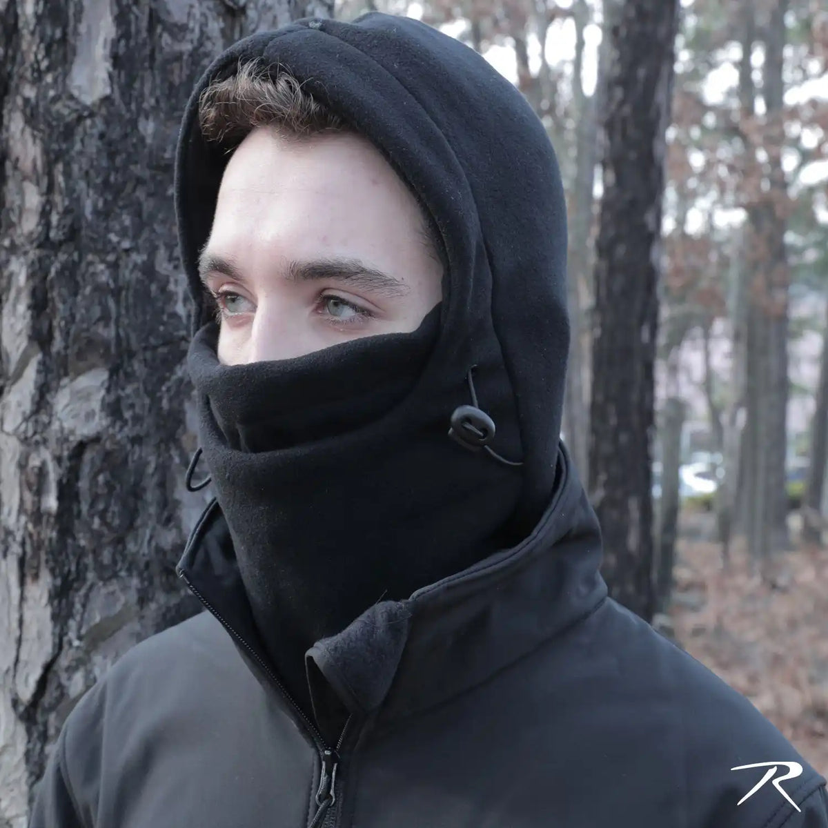 Rothco 3 in 1 Adjustable Double Layer Fleece Balaclava Black