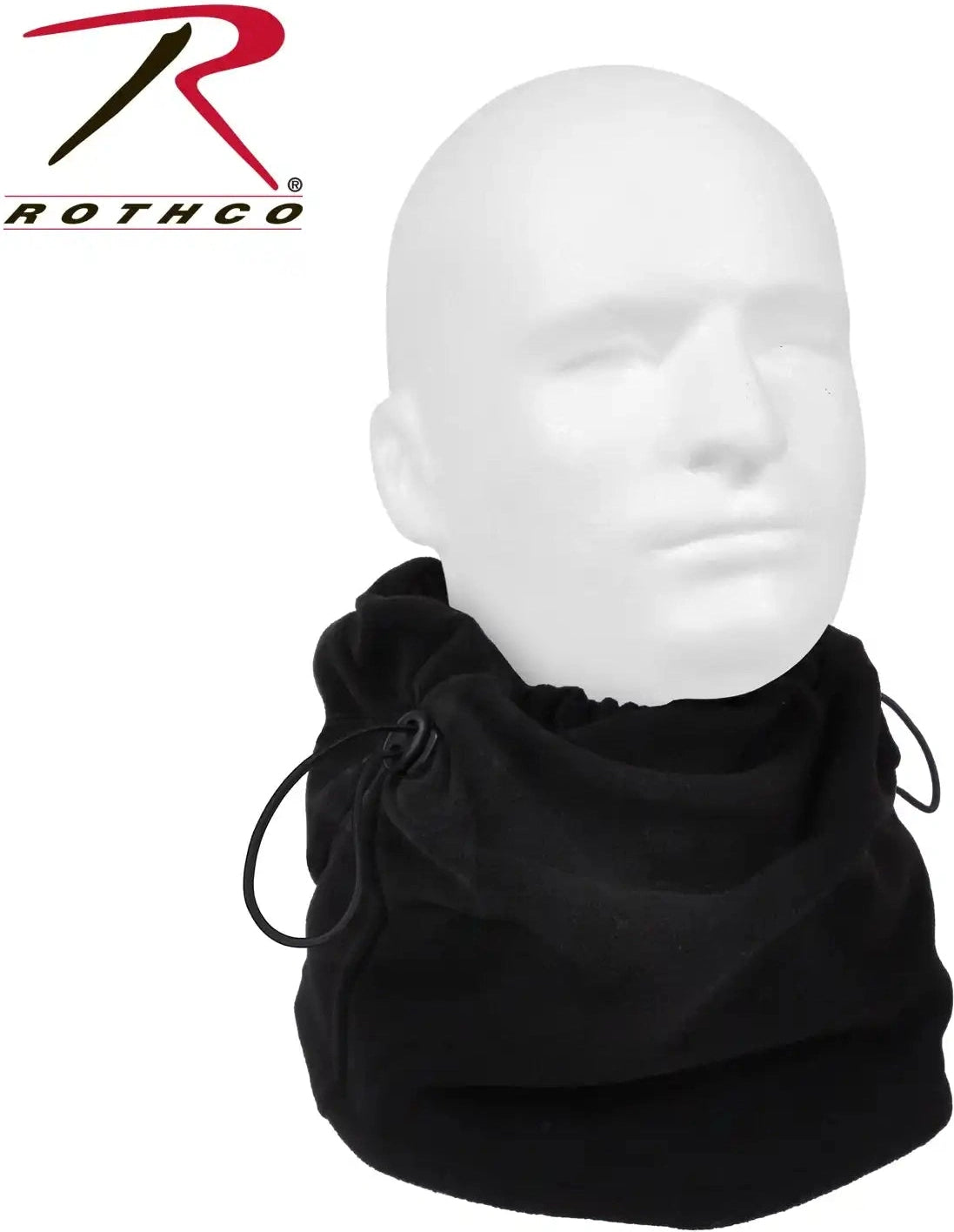 Rothco 3 in 1 Adjustable Double Layer Fleece Balaclava Black