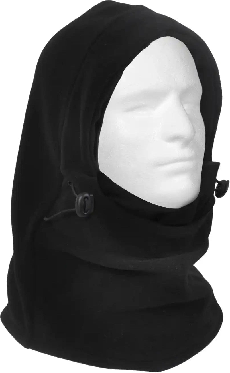 Rothco 3 in 1 Adjustable Double Layer Fleece Balaclava Black
