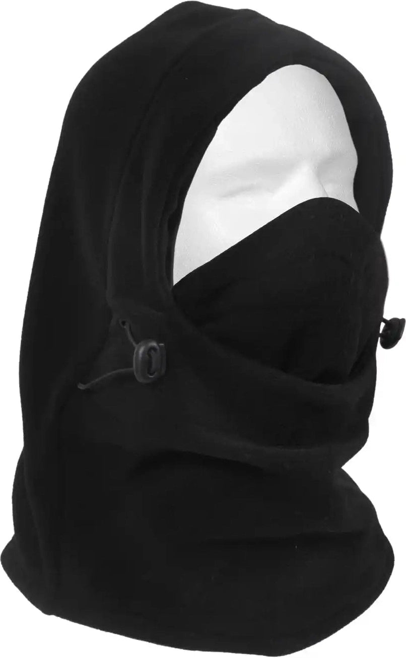 Rothco 3 in 1 Adjustable Double Layer Fleece Balaclava Black