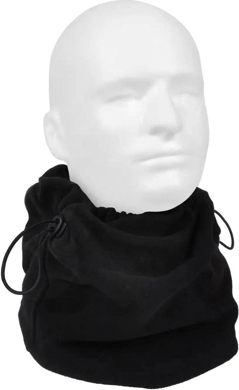 Rothco 3 in 1 Adjustable Double Layer Fleece Balaclava Black
