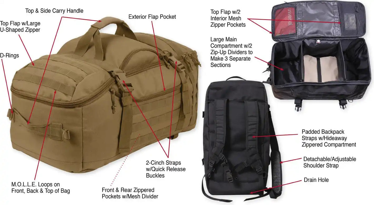 Rothco 3 in 1 Convertible Mission Bag
