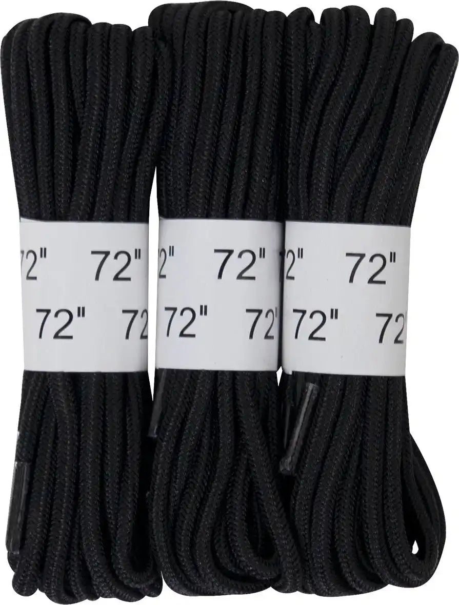 Rothco 72’’ Boot Laces 3 Pack Black / 72 Inches