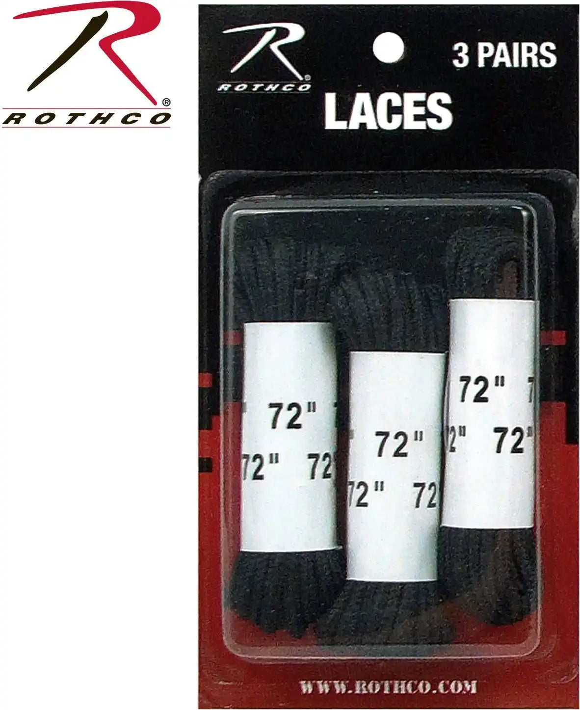 Rothco 72’’ Boot Laces 3 Pack