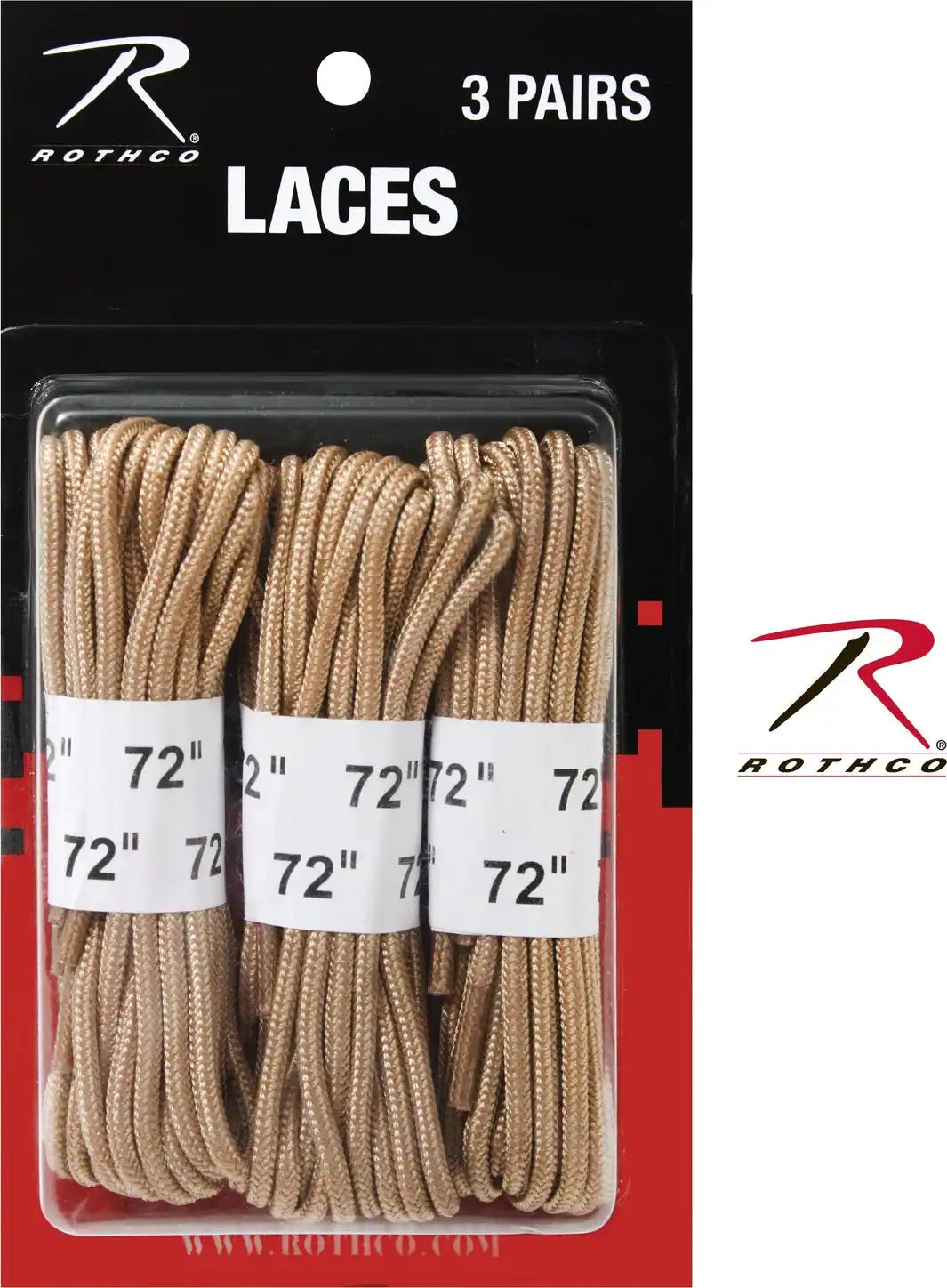 Rothco 72’’ Boot Laces 3 Pack