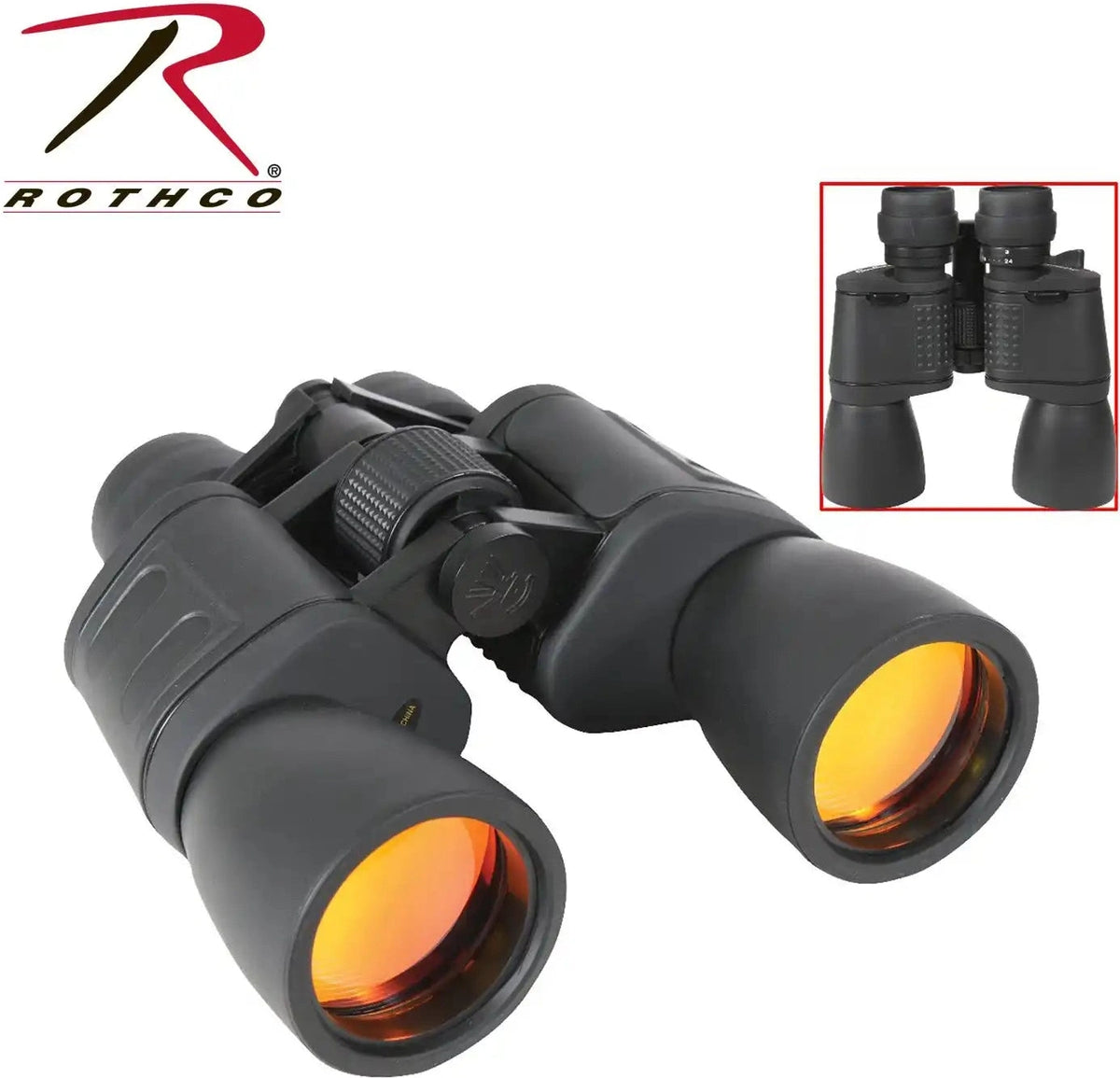 Rothco 8 24 x 50mm Zoom Binocular Black