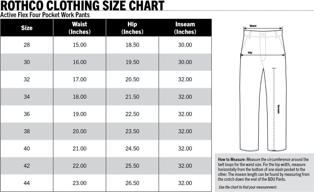 Rothco Active Flex Four Pocket Work Pants