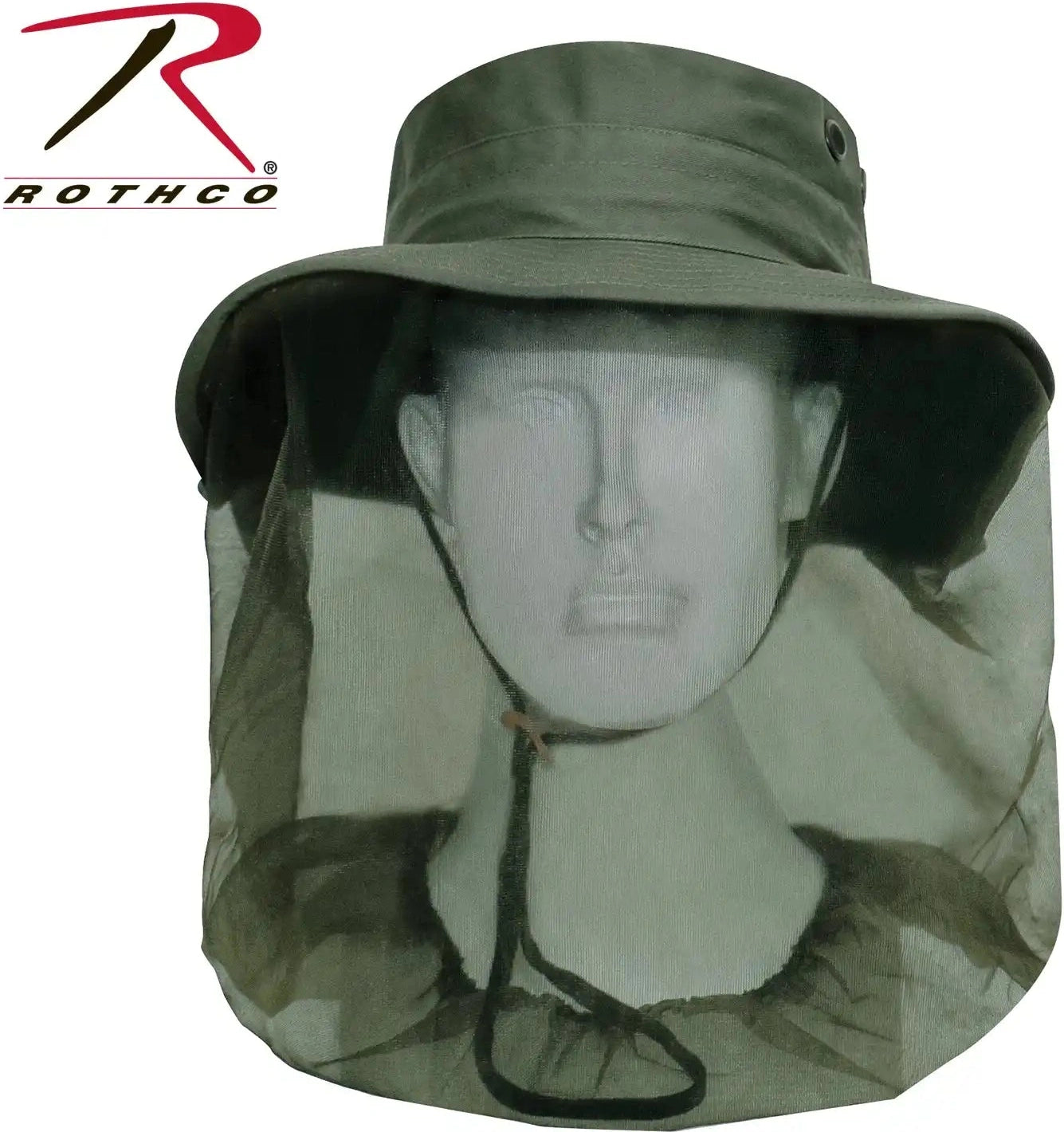 Rothco Adjustable Boonie Hat with Mosquito Netting Olive Drab / one Size
