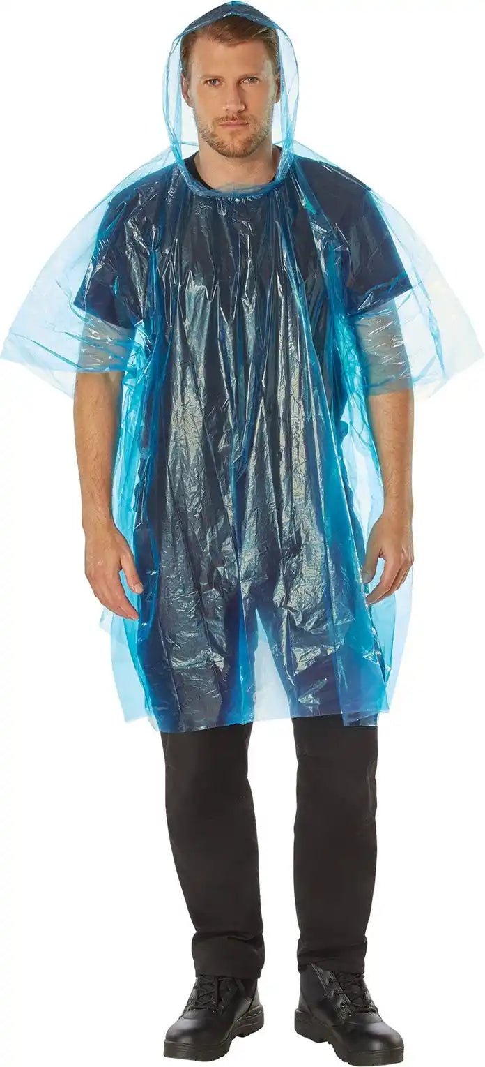 Rothco All Weather Emergency Poncho Blue / one Size