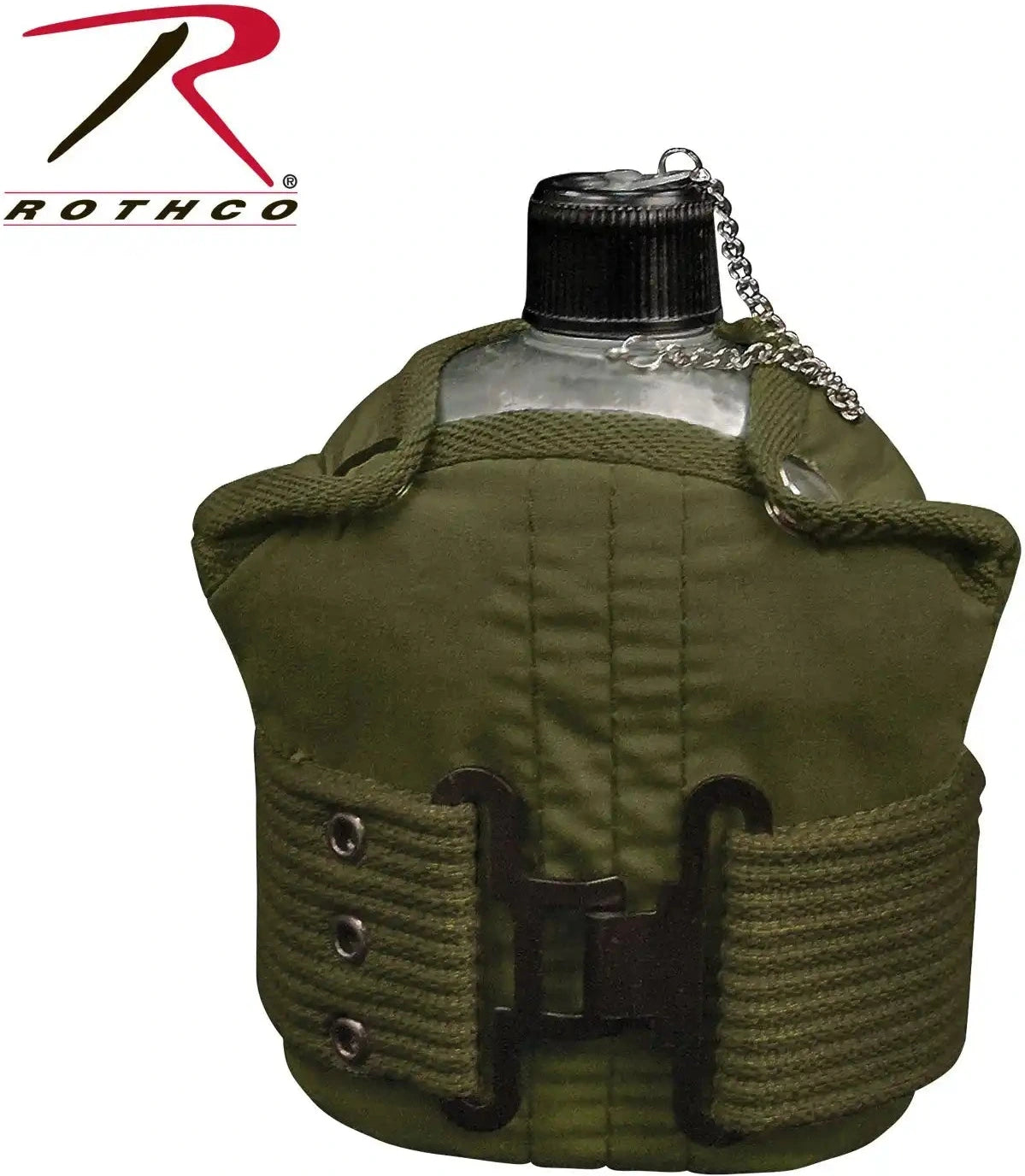 Rothco Aluminum Canteen and Pistol Belt Kit Olive Drab