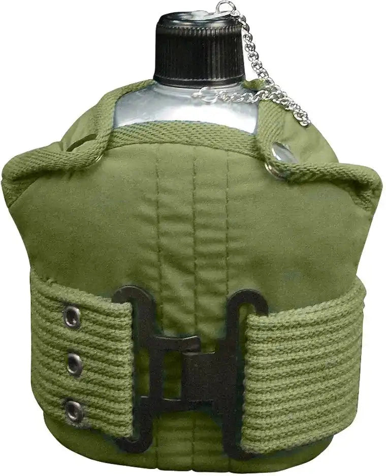 Rothco Aluminum Canteen and Pistol Belt Kit Olive Drab
