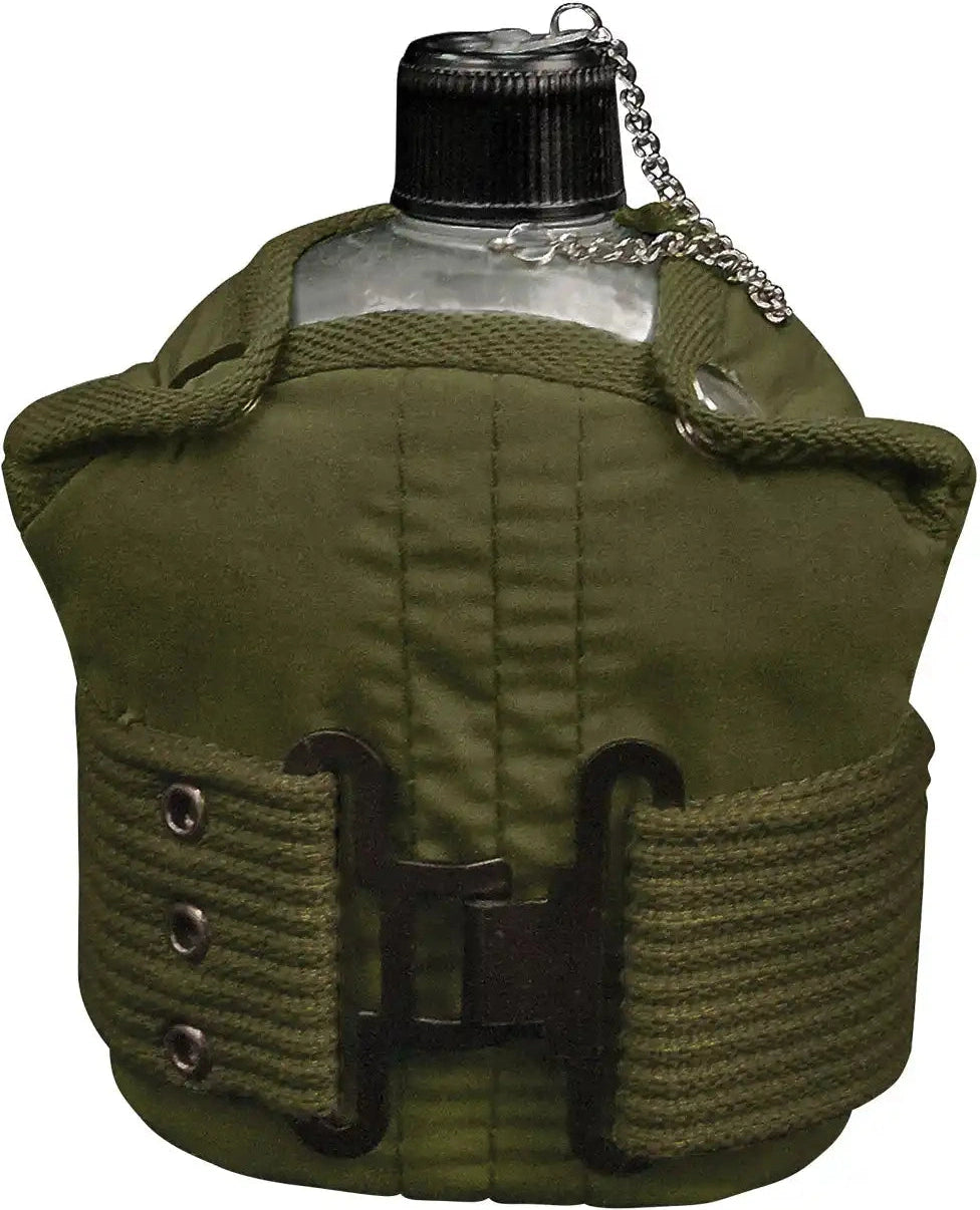 Rothco Aluminum Canteen and Pistol Belt Kit Olive Drab
