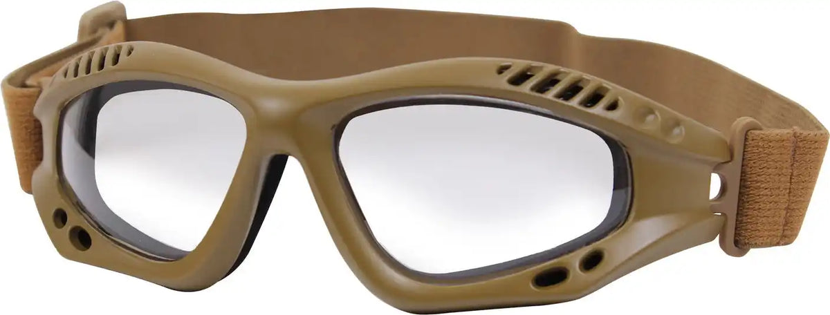 Rothco Ansi Rated Tactical Goggles Coyote Brown / Clear