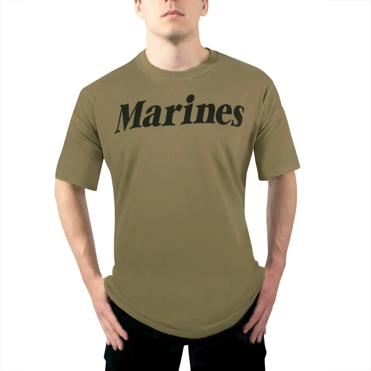 Rothco Ar 670 1 Coyote Brown Marines Physical Training t Shirt