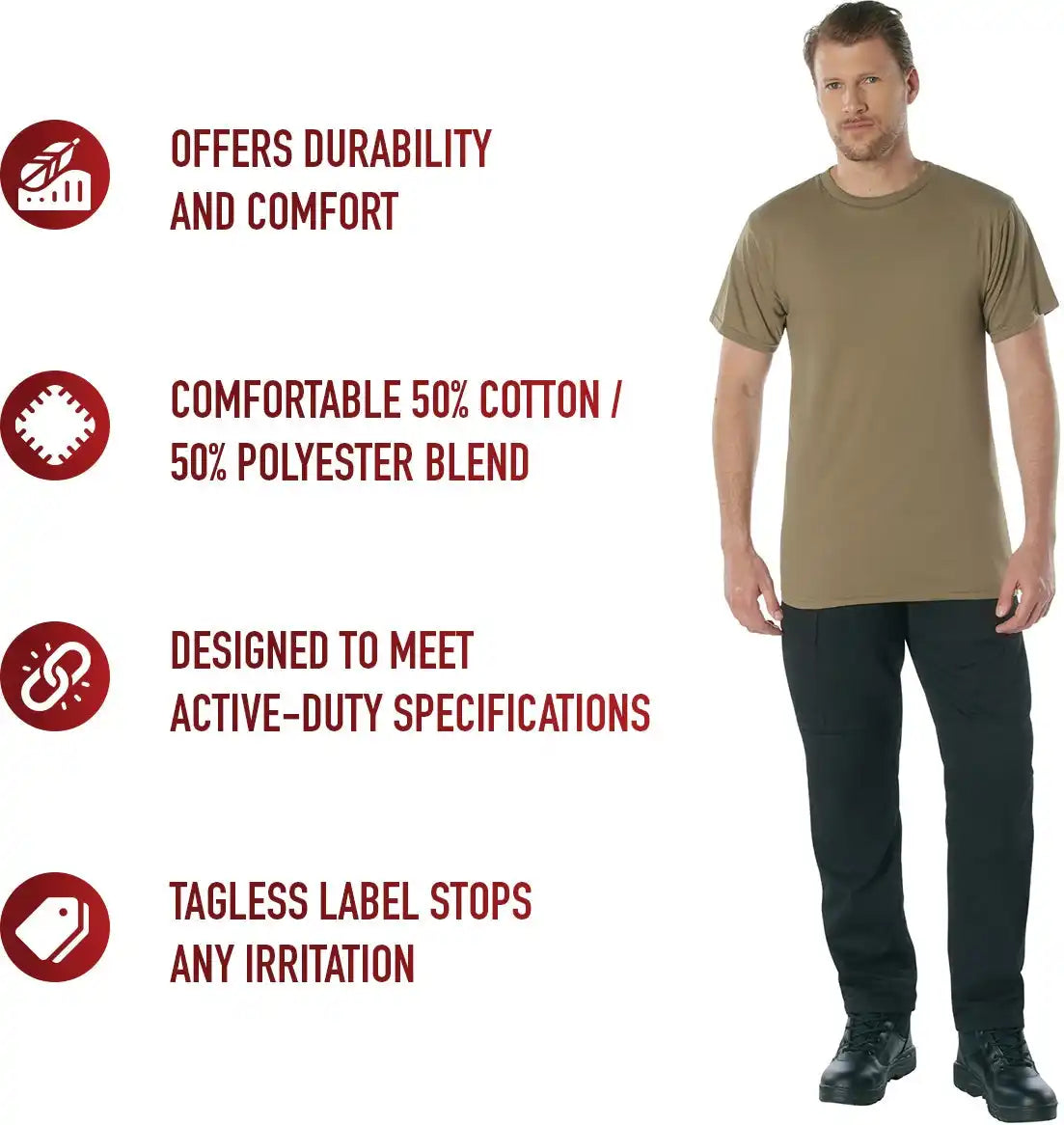 Rothco Ar 670 1 Coyote Brown t Shirt