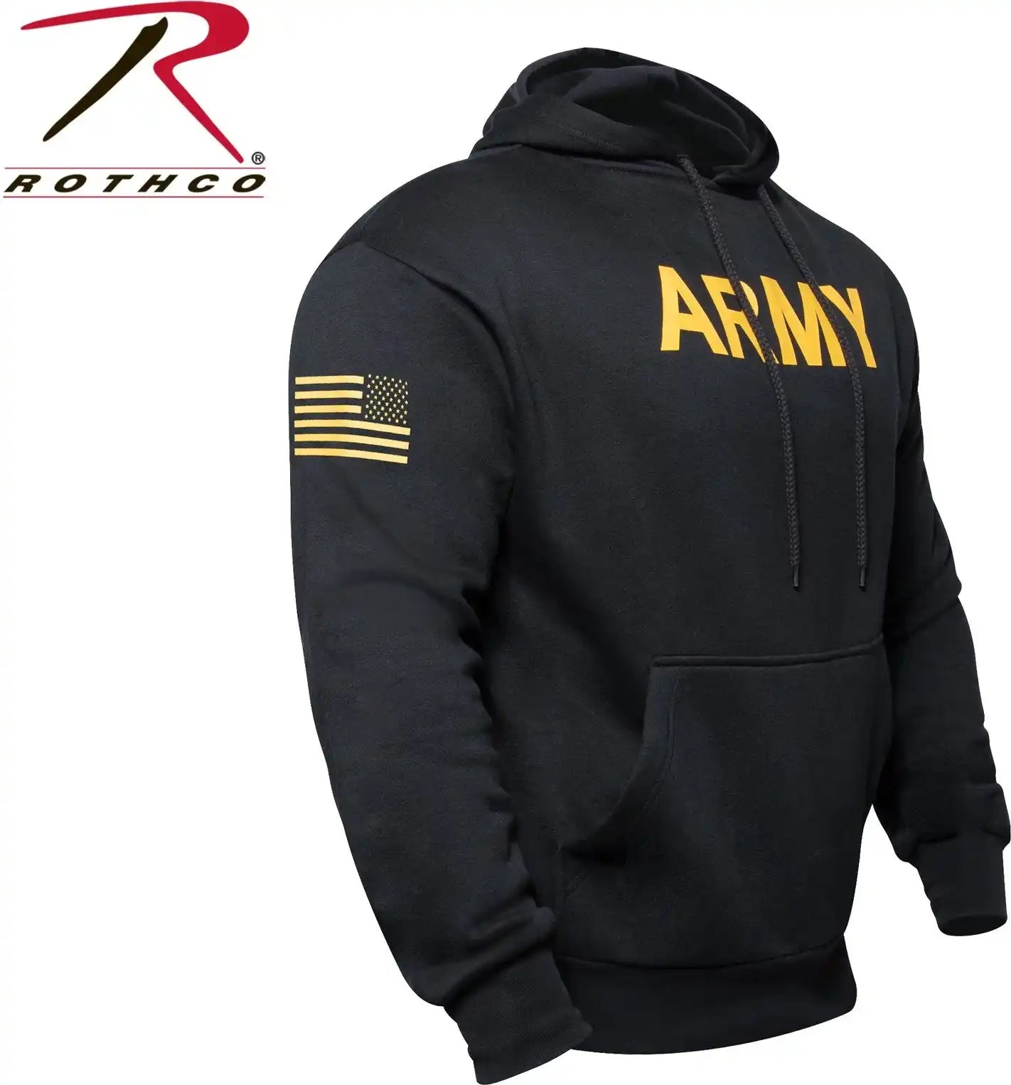 Rothco Army Printed Pullover Hoodie Black