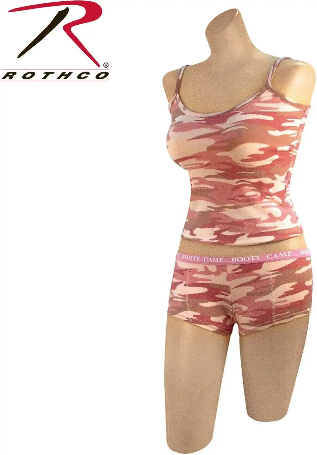 Rothco Baby Pink Camo ?Booty Camp’ Booty Shorts &amp; Tank Top