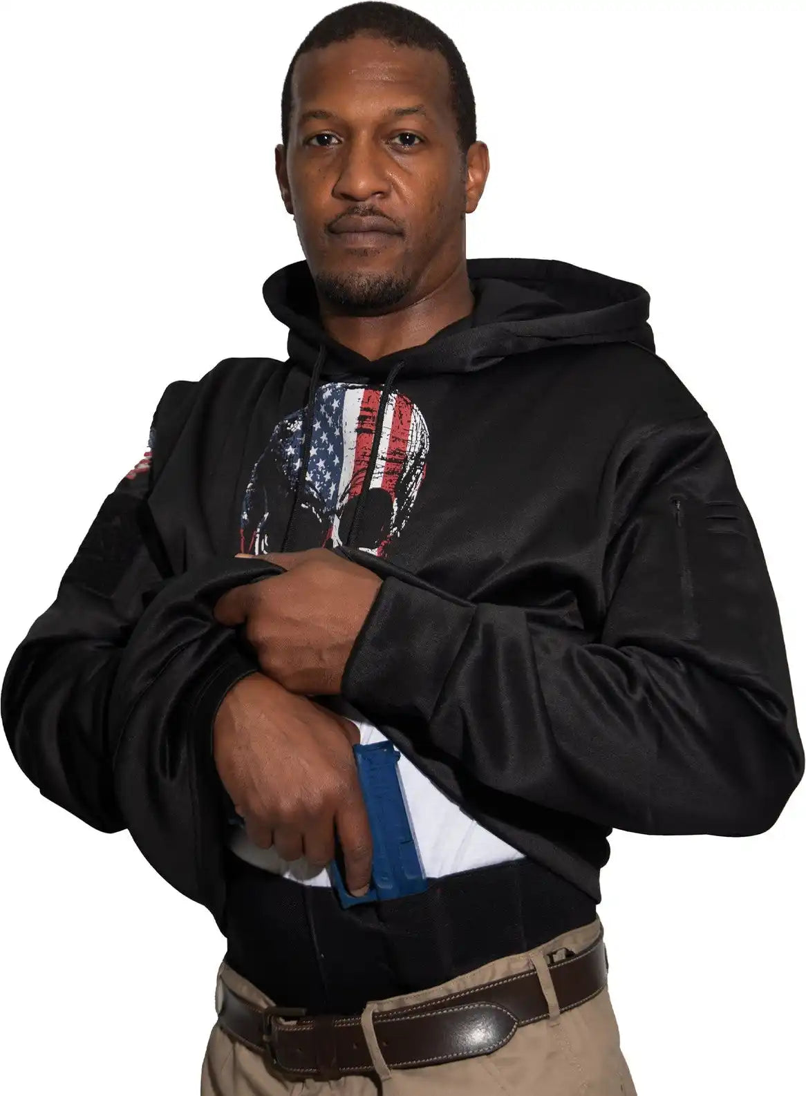Rothco Bearded Skull Concealed Carry Hoodie Black
