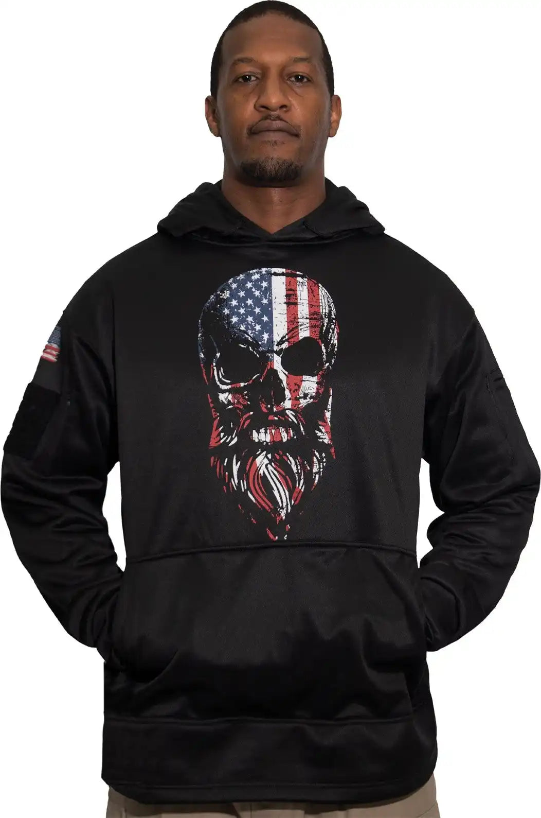Rothco Bearded Skull Concealed Carry Hoodie Black