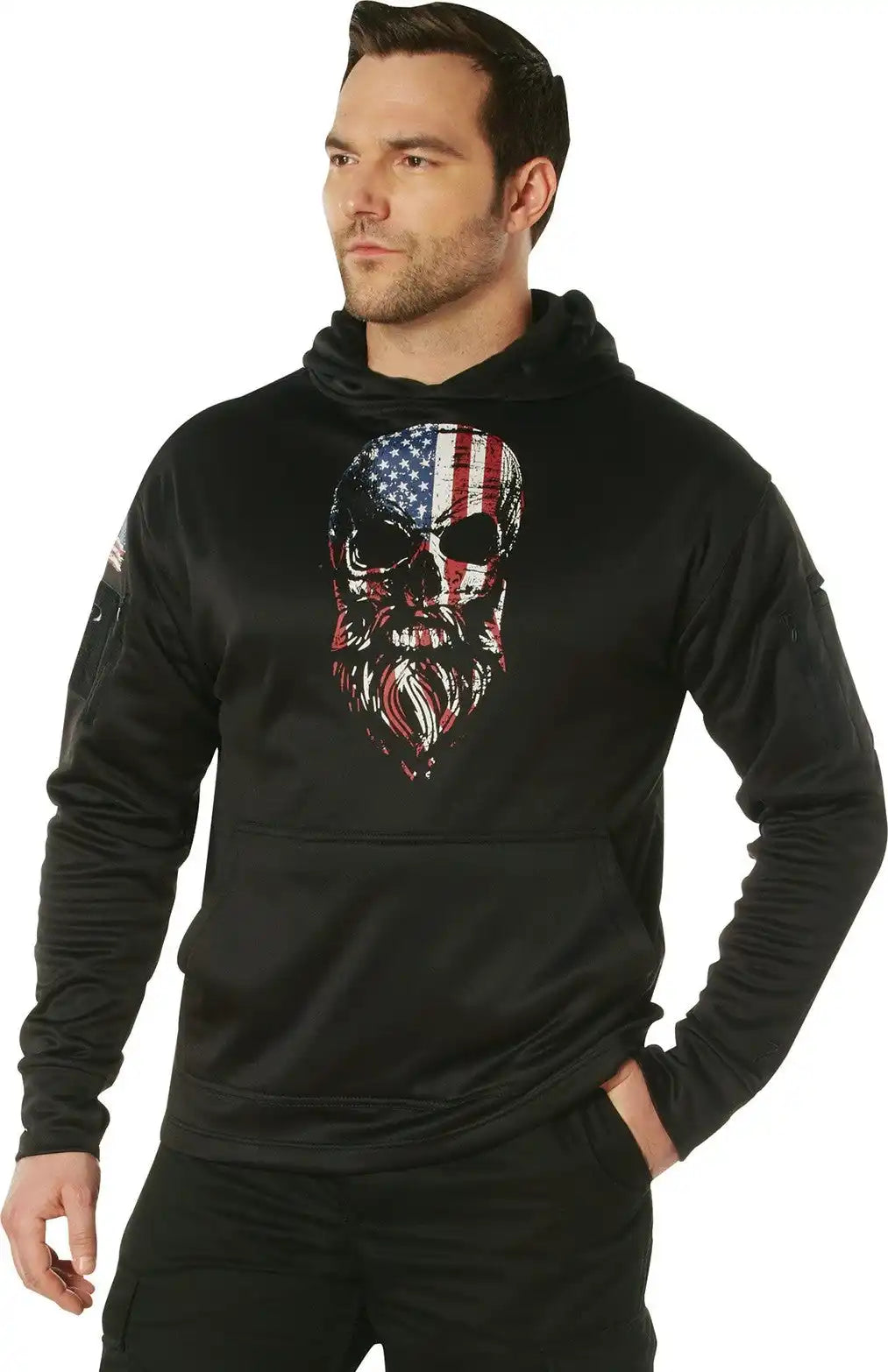 Rothco Bearded Skull Concealed Carry Hoodie Black