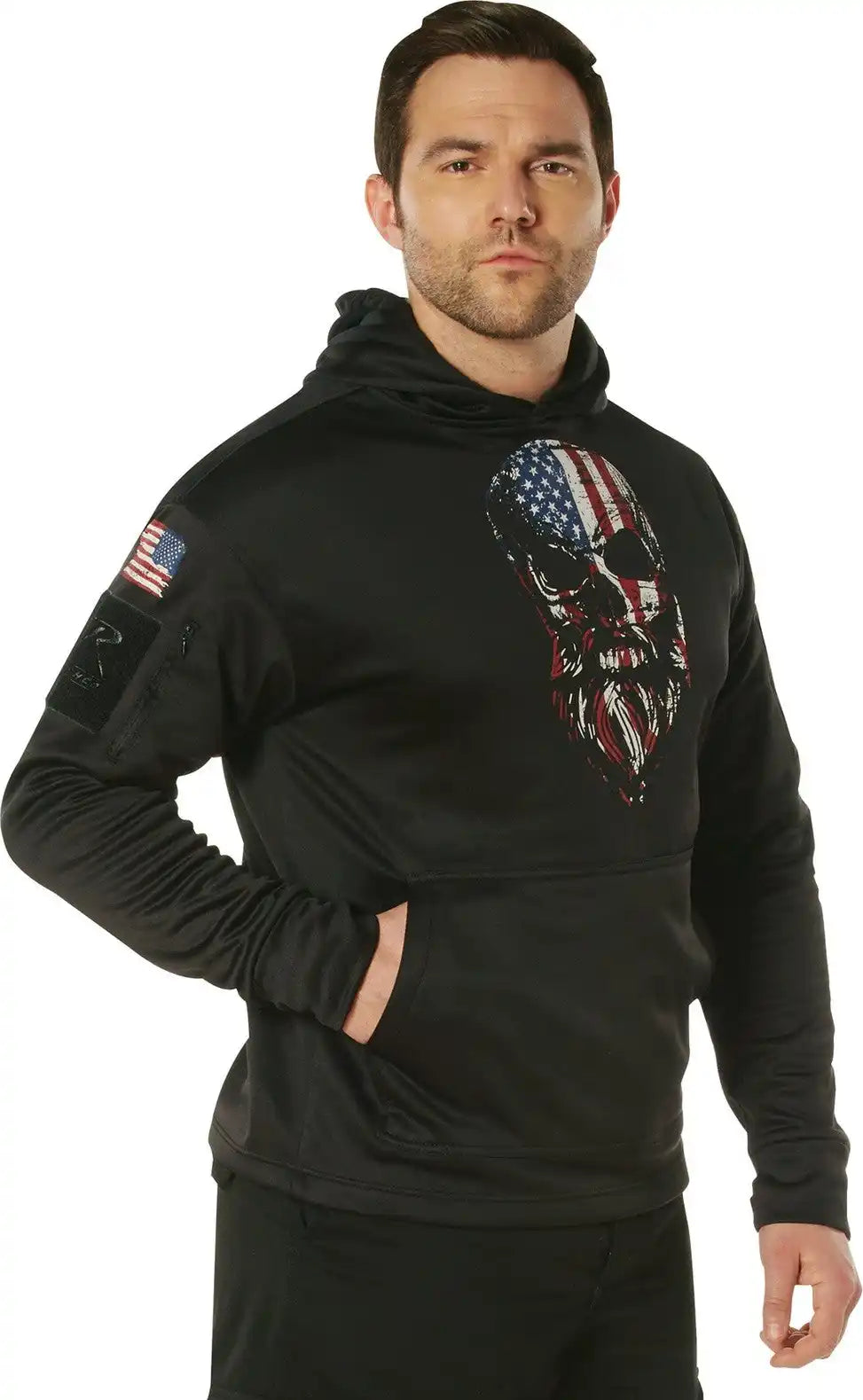 Rothco Bearded Skull Concealed Carry Hoodie Black s