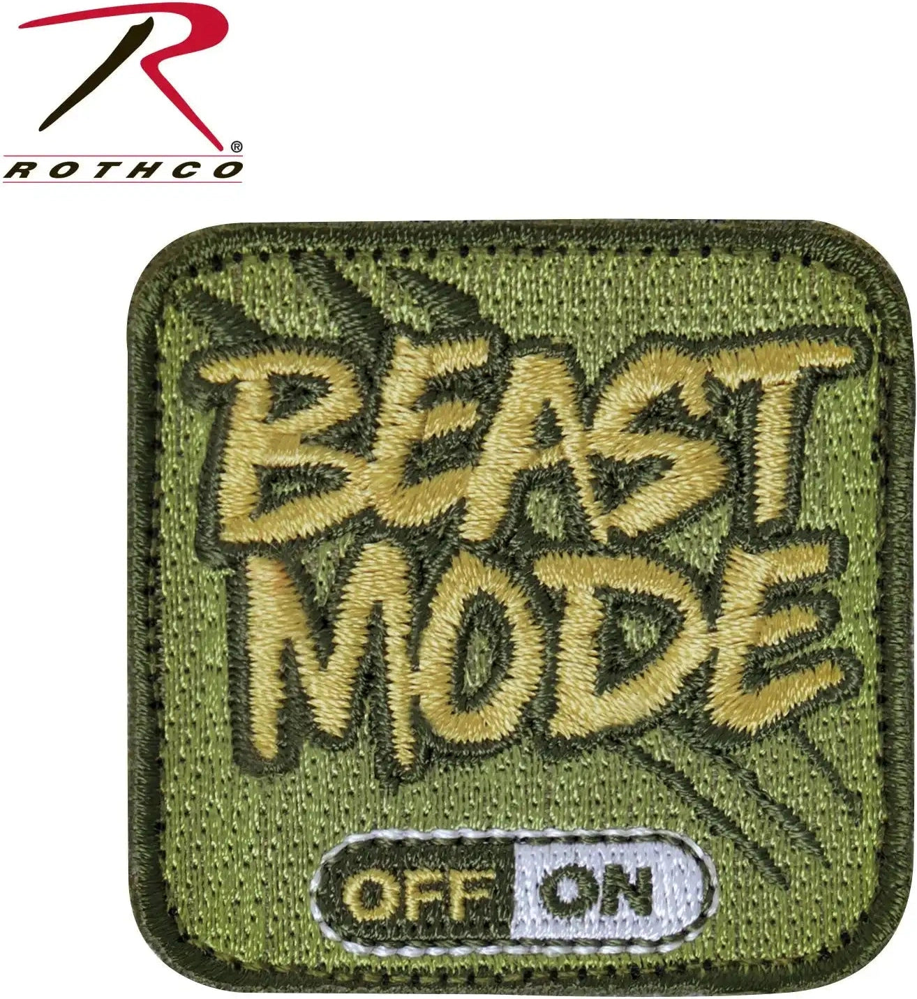 Rothco Beast Mode Patch with Hook Back Green / one Size