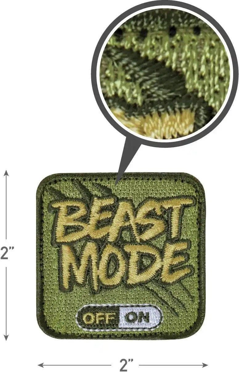 Rothco Beast Mode Patch with Hook Back Green / one Size