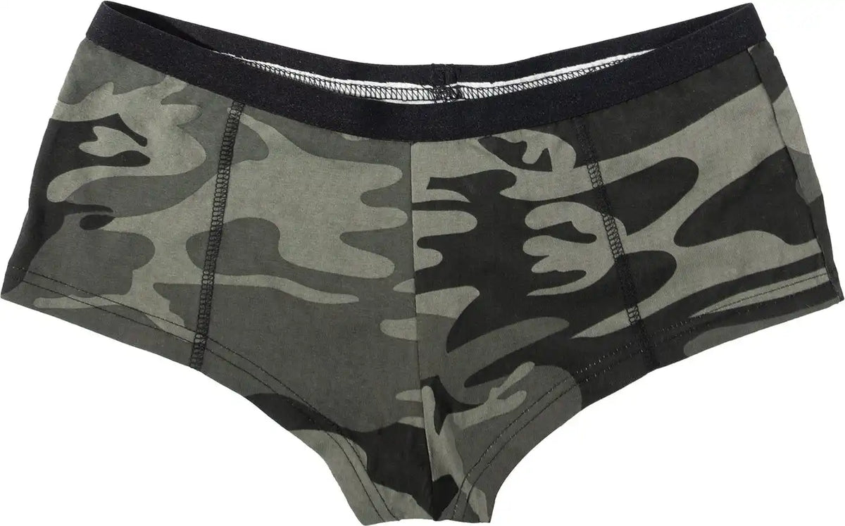 Rothco Black Camo ?Booty Camp’ Booty Shorts