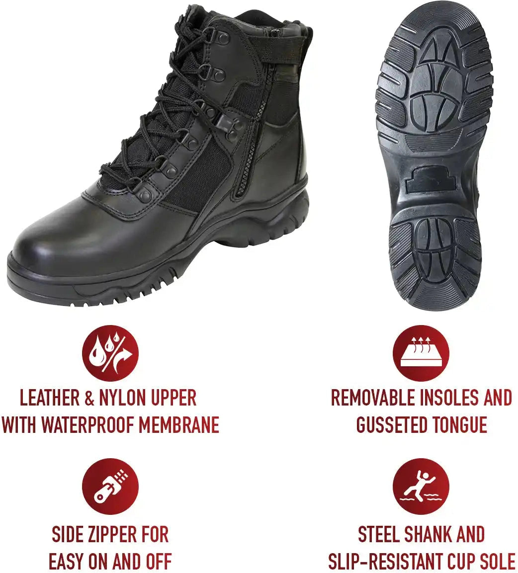 Rothco Blood Pathogen Resistant &amp; Waterproof Tactical Boot 6 Inch 9