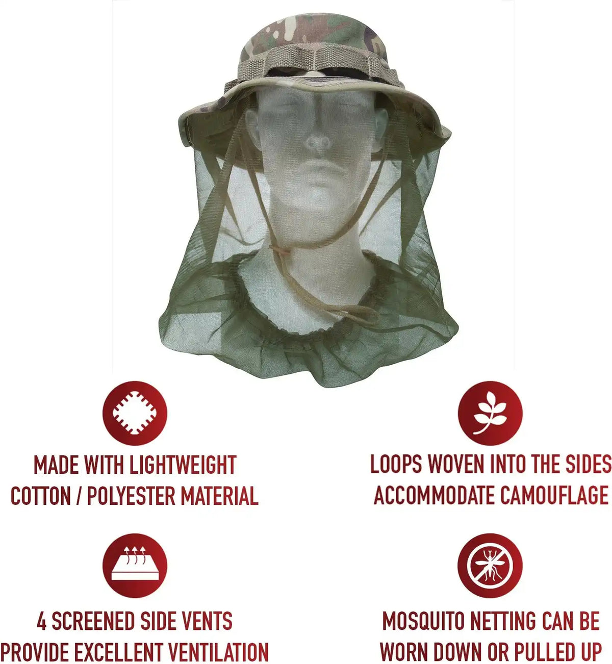 Rothco Boonie Hat with Mosquito Netting