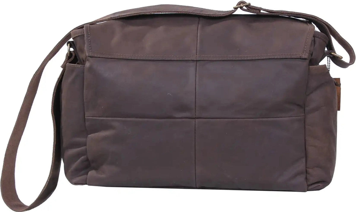 Rothco Brown Leather Classic Messenger Bag