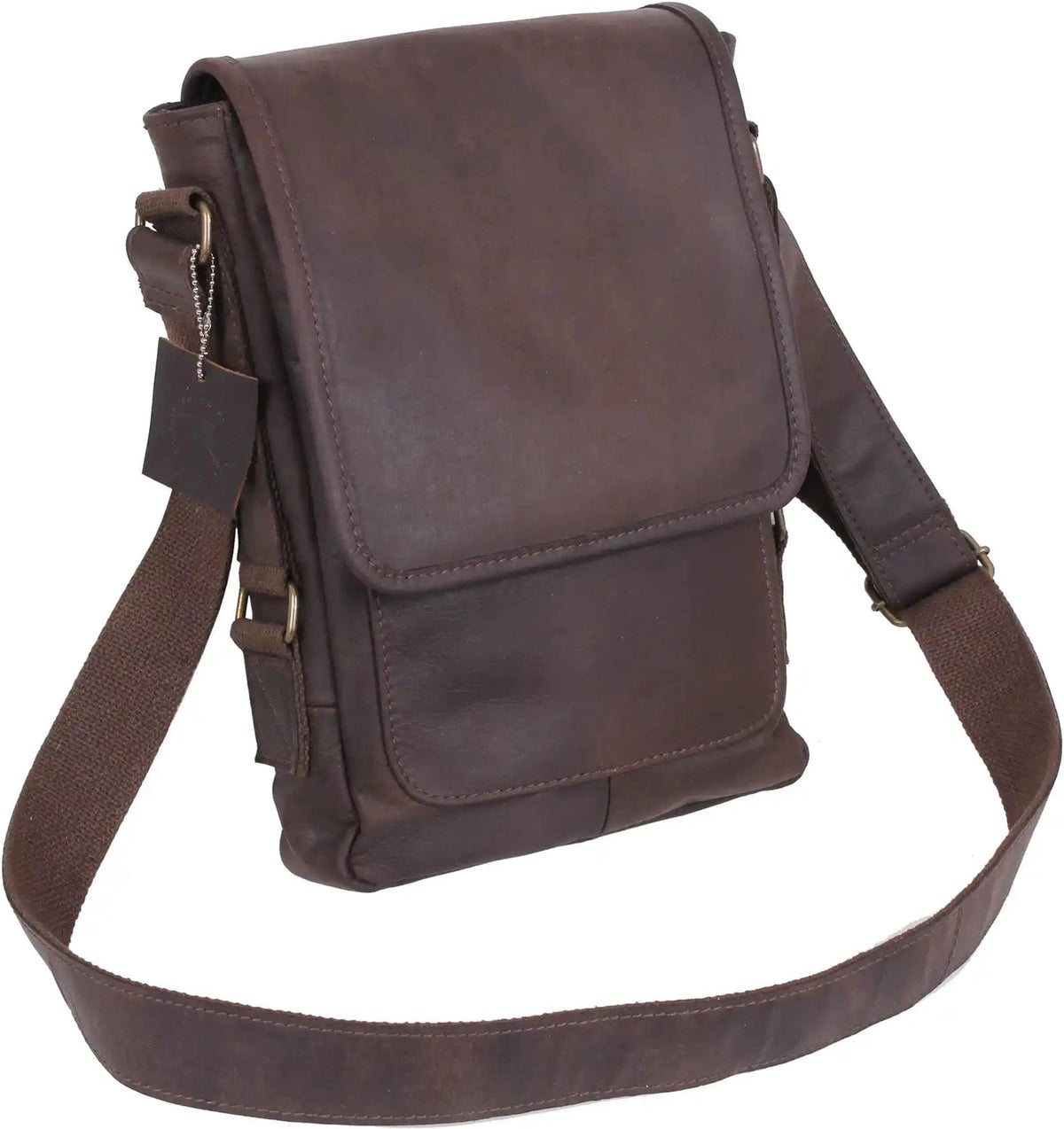 Rothco Brown Leather Military Tech Bag
