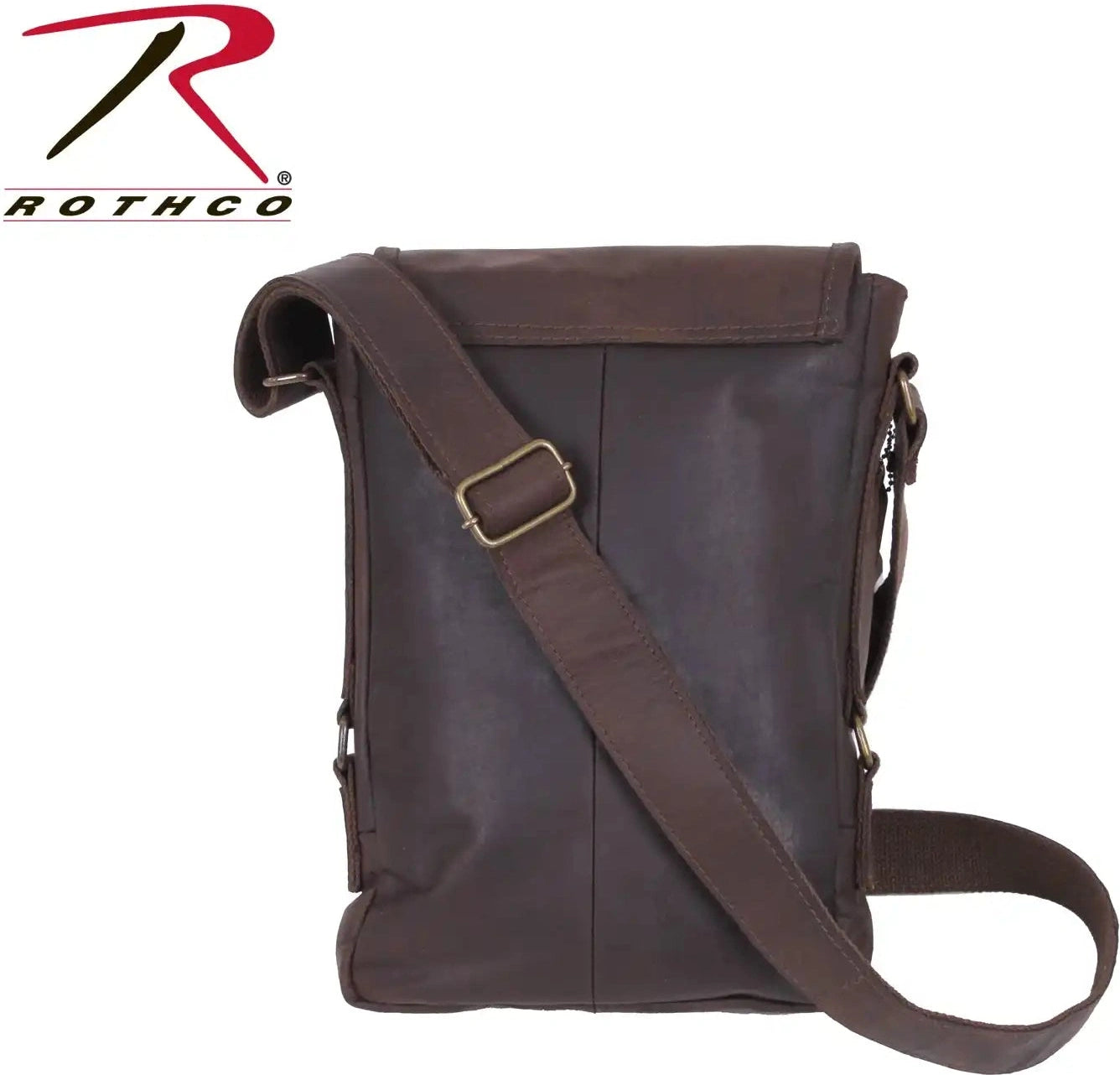 Rothco Brown Leather Military Tech Bag