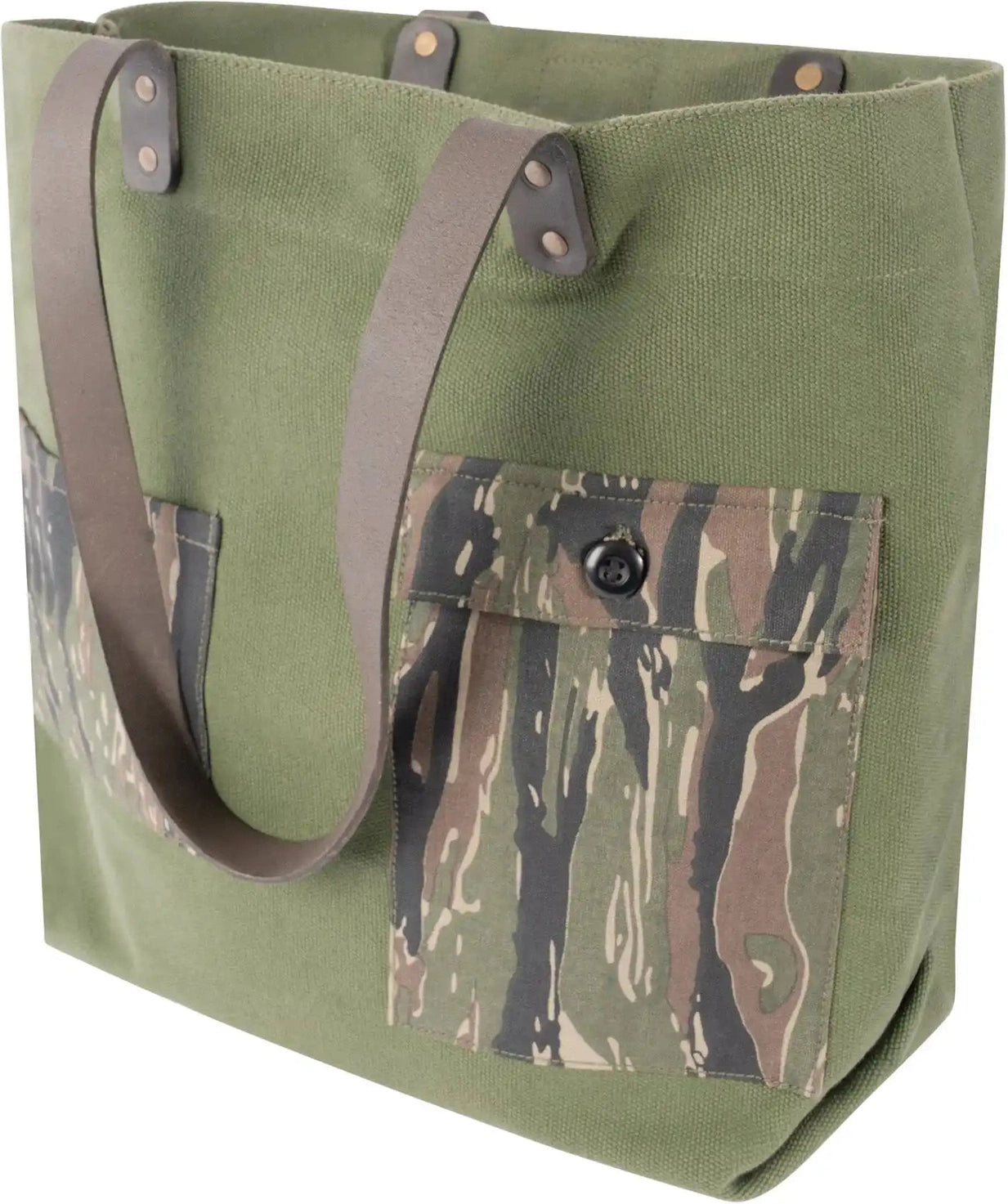 Rothco Camo Canvas Tote Bag Green / Tiger Stripe