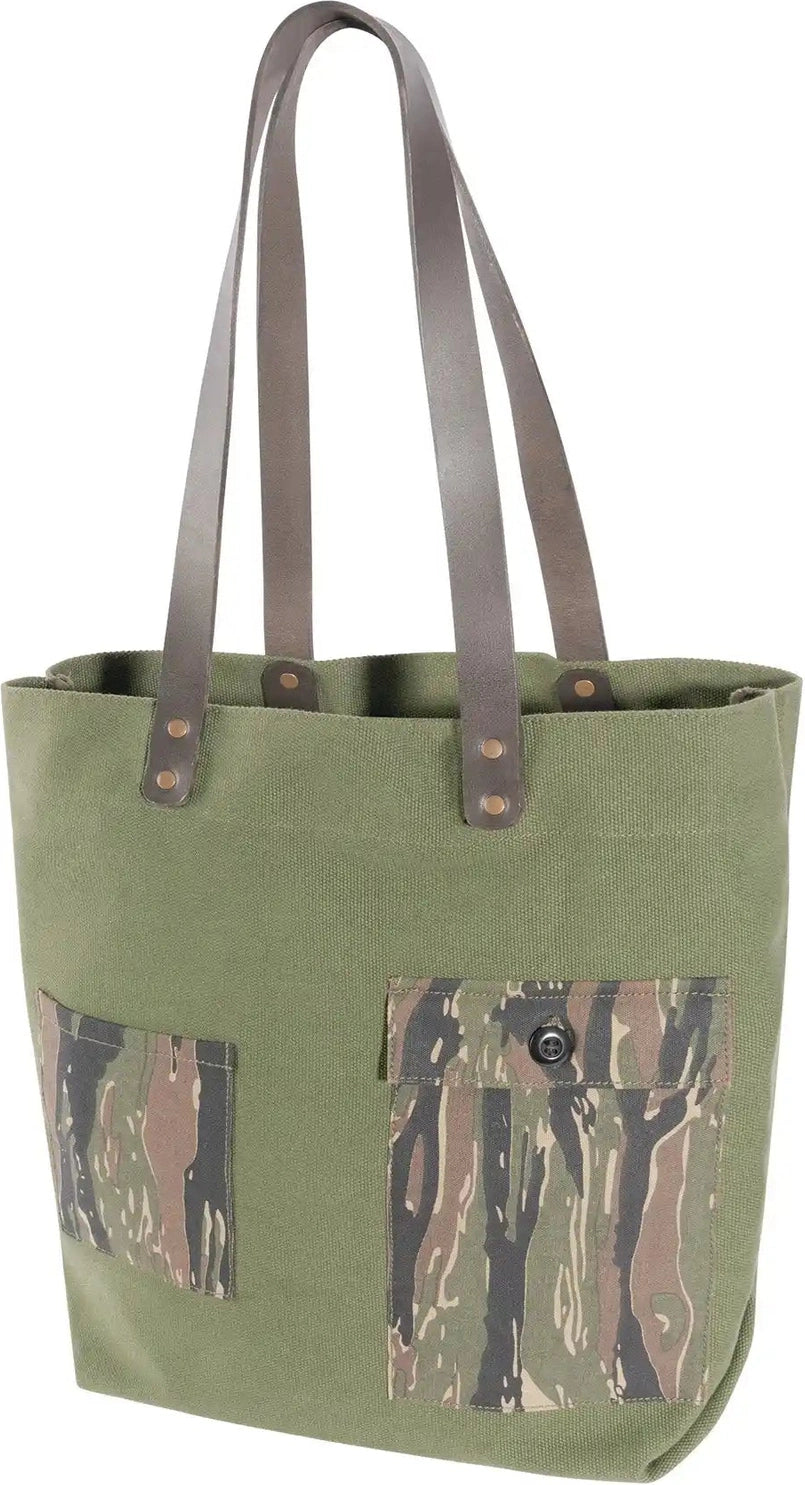 Rothco Camo Canvas Tote Bag Green / Tiger Stripe