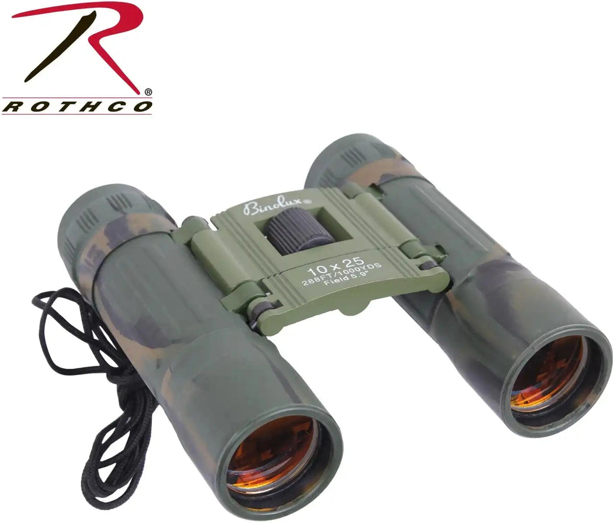 Rothco Camo Compact 10 x 25mm Binoculars