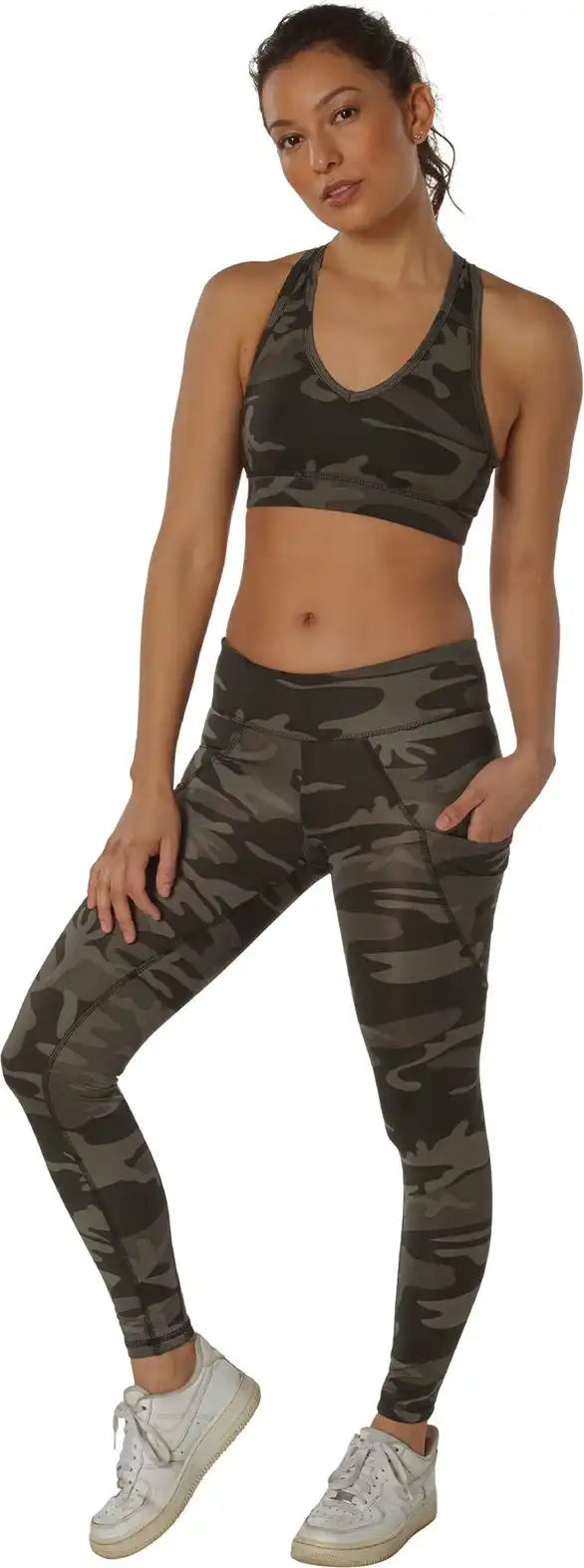 Rothco Camo Sports Bra - Black / l