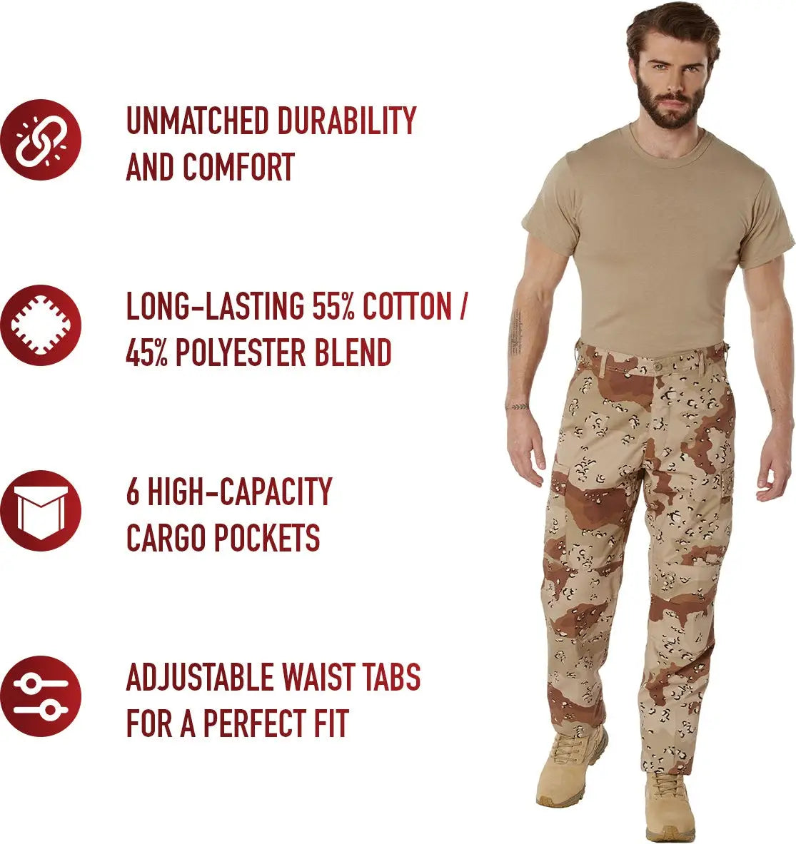 Rothco Camo Tactical Bdu Pants