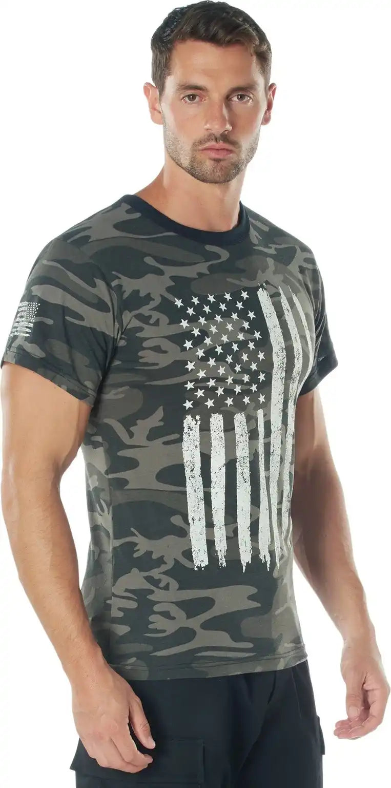 Rothco Camo us Flag T-shirt