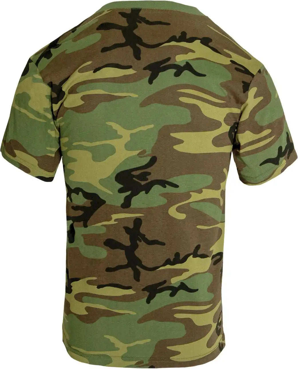Rothco Camo v Neck t Shirt Woodland / s