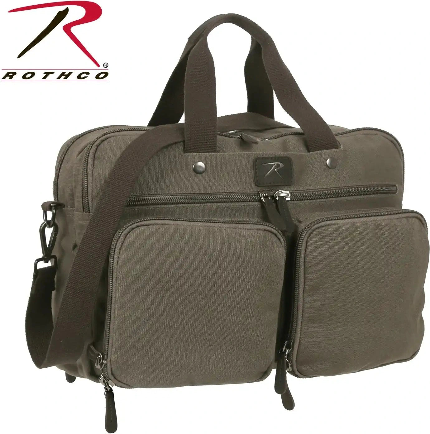 Rothco Canvas Briefcase Backpack - Olive Drab / one Size