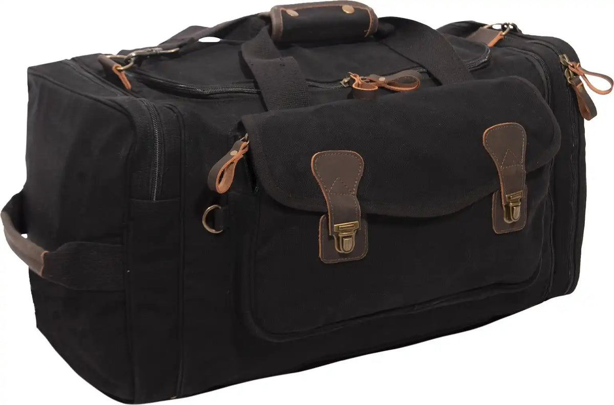 Rothco Canvas Extended Stay Travel Duffle Bag - Black