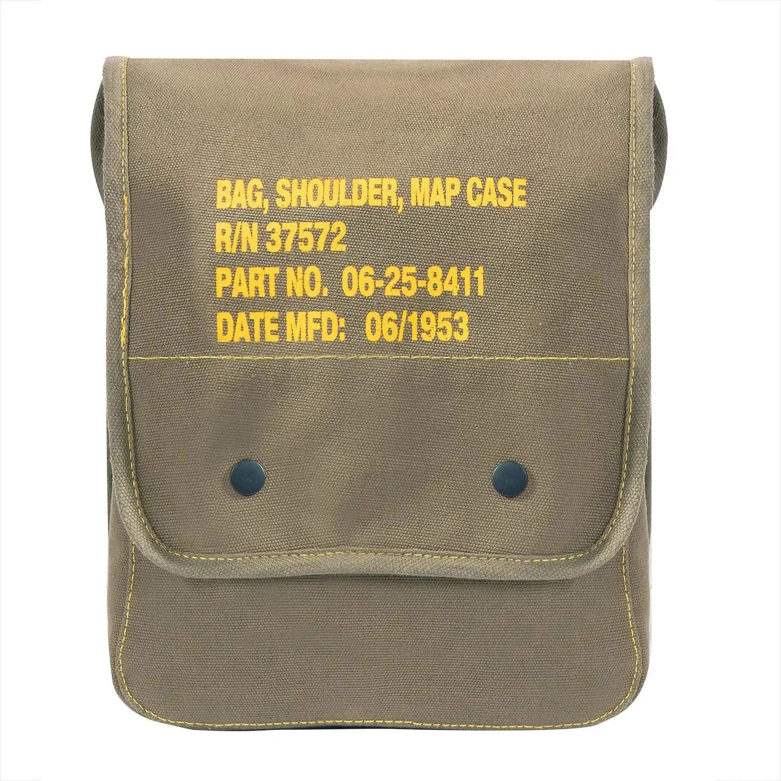 Rothco Canvas Map Case Shoulder Bag with Military Stencil Olive Drab