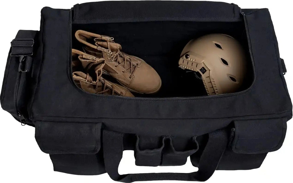 Rothco Canvas Pocketed Military Gear Bag Black / one Size