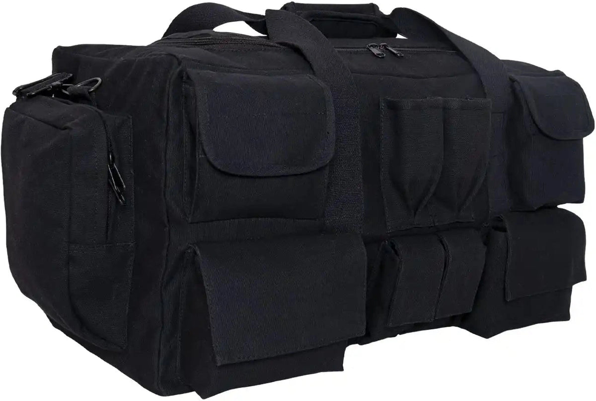 Rothco Canvas Pocketed Military Gear Bag Black / one Size
