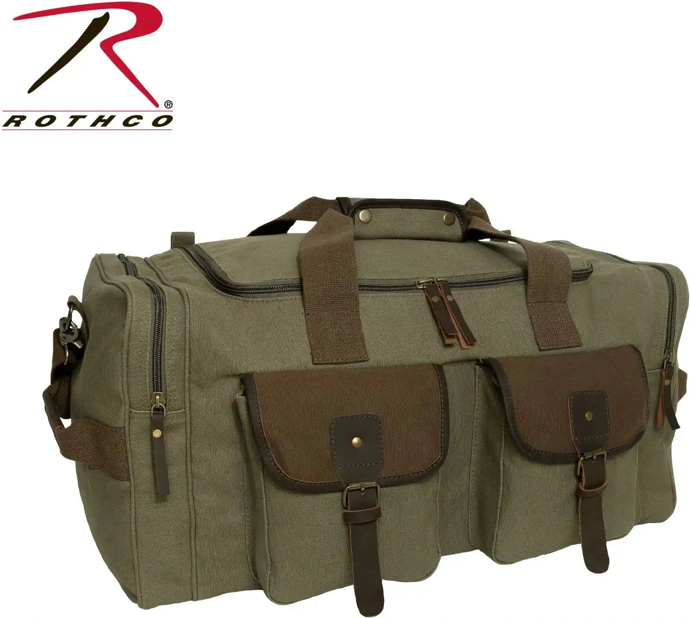 Rothco Canvas Pocketed Military Gear Bag Black / one Size